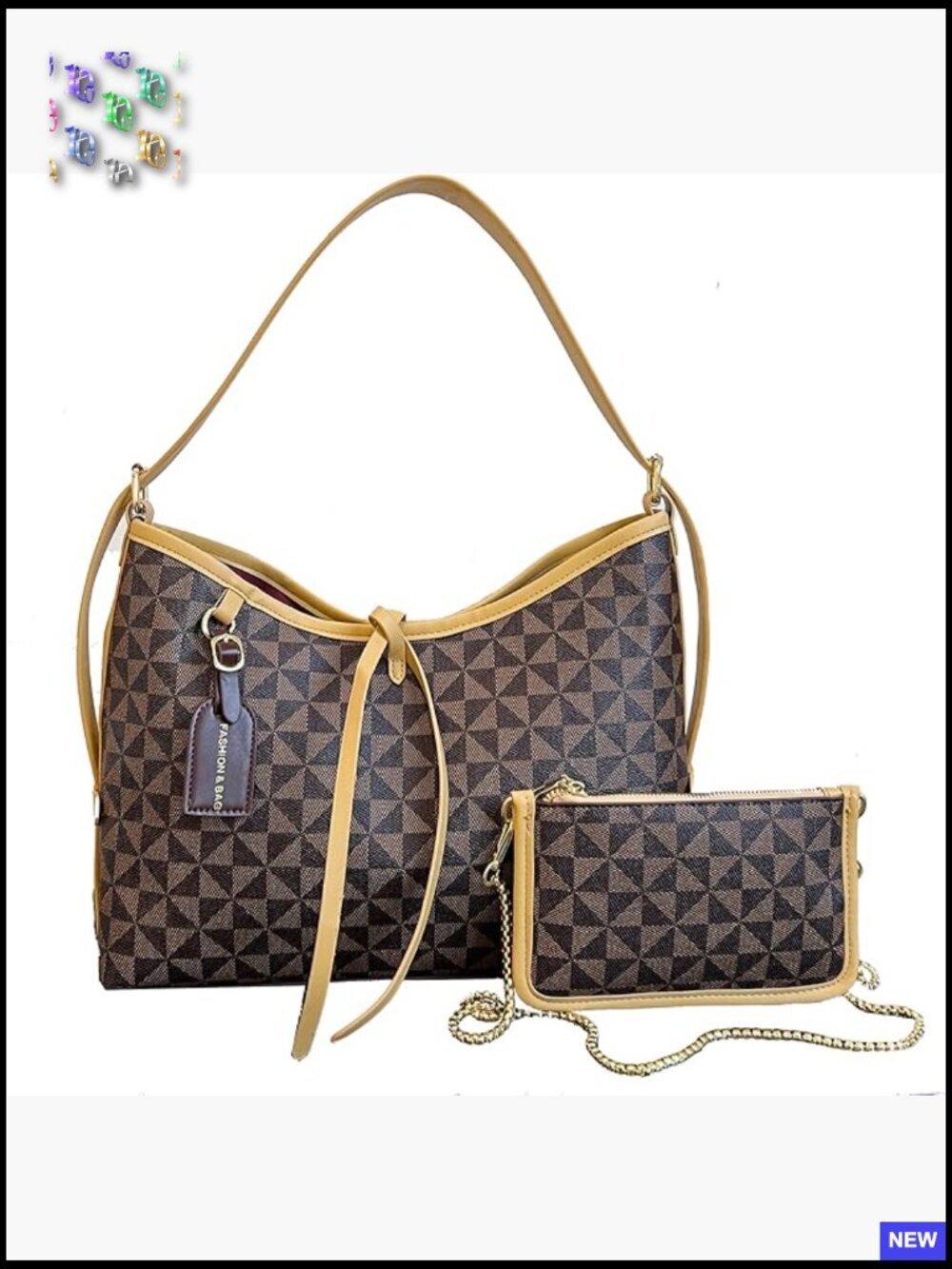 Large PU Leather Tote Bag Classic Elegant Shoulder Bag Zipper Closure